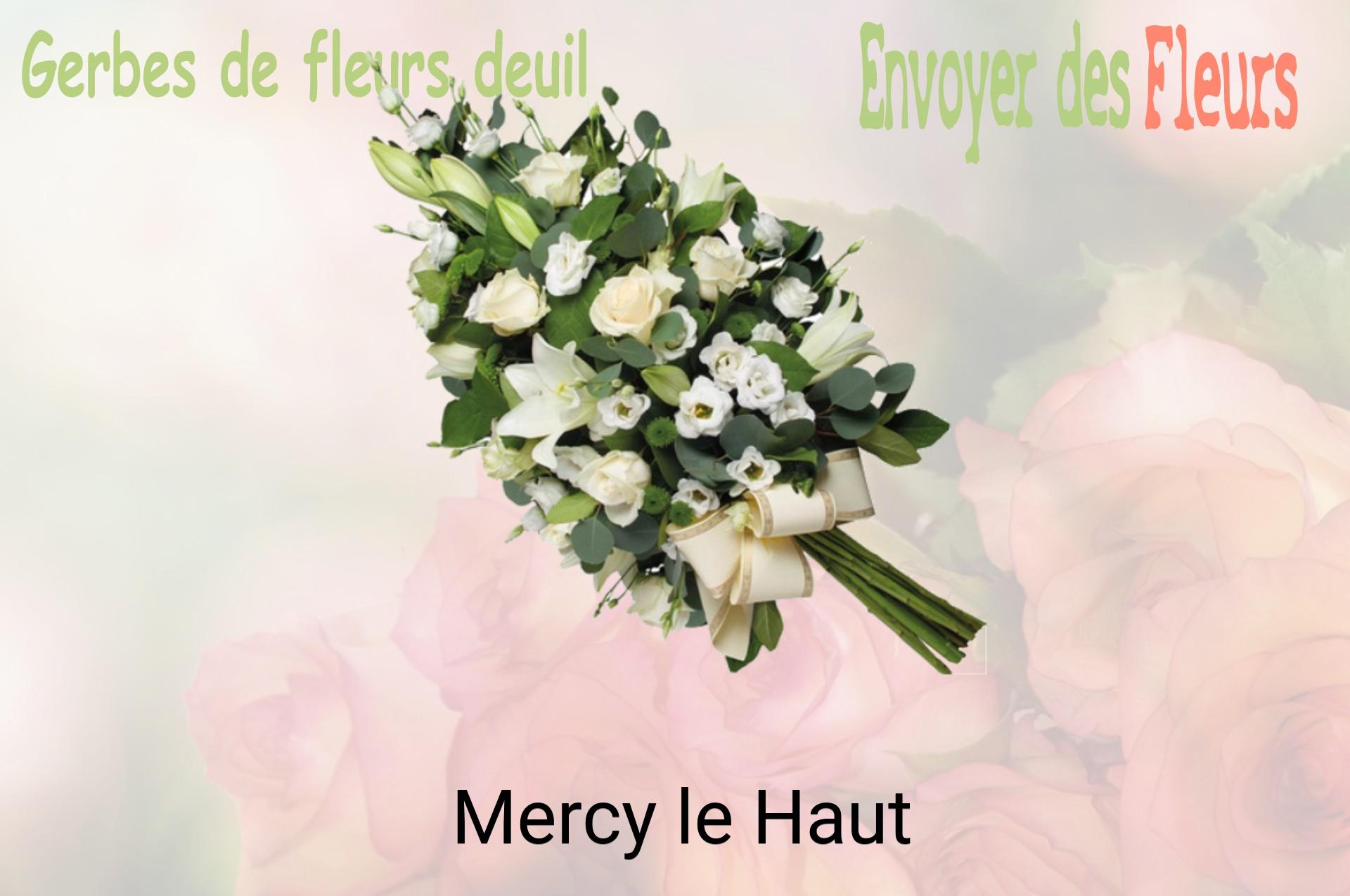 Gerbe de fleurs de deuil livrée à Mercy-le-Haut